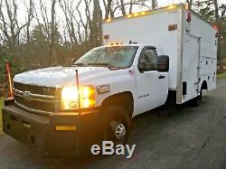 08 CHEVY 3500 HD 4x4 UTILITY/SERVICE /MEDICAL EQUIP TRANSPORT TRUCK X CLEAN 4WD