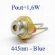 1.6W 1600mW Blue 445nm Laser Diode TO-18 5.6mm
