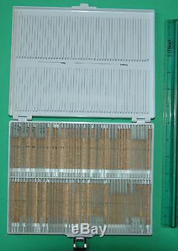 100 PCS LABORATORY GRADE MICROSCOPE BLANK GLASS SLIDES IN PLASTIC STORAGE BOX