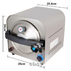 14L 900W Autoclave Sterilizer Steam Medical Sterilization Equipment Clinic Use