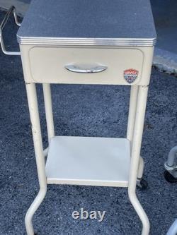 2 Gumco Dental Antique Tables with Wheels Medical Equipment