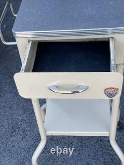 2 Gumco Dental Antique Tables with Wheels Medical Equipment
