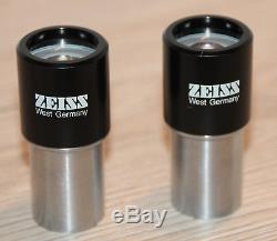2 Zeiss Mikroskop Microscope Okulare Kpl W 10x/20 Brille