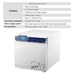 22L Dental Autoclave Steam Sterilizer Medical Sterilization Equipment Safety Use