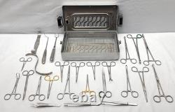 25 Piece Aesculap OR Surgical Mediceal Instruments Aesculap Sterilization Tray