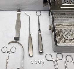 25 Piece Aesculap OR Surgical Mediceal Instruments Aesculap Sterilization Tray