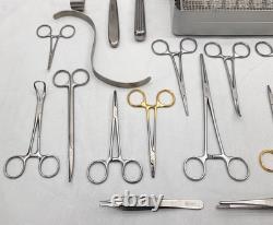25 Piece Aesculap OR Surgical Mediceal Instruments Aesculap Sterilization Tray