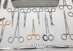 25 Piece Aesculap OR Surgical Mediceal Instruments Aesculap Sterilization Tray