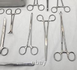 25 Piece Aesculap OR Surgical Mediceal Instruments Aesculap Sterilization Tray