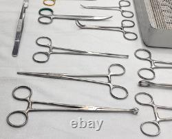 25 Piece Aesculap OR Surgical Mediceal Instruments Aesculap Sterilization Tray