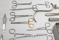 25 Piece Aesculap OR Surgical Mediceal Instruments Aesculap Sterilization Tray