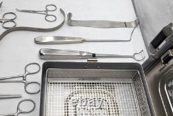 25 Piece Aesculap OR Surgical Mediceal Instruments Aesculap Sterilization Tray