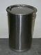 33 GALLON STAINLESS STEEL STORAGE TANK With LID & PRESSURE FITTING 120 LITER TANK