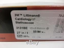3M Littmann Cardiology III Stethoscope, Black Plated Chestpiece, Black 3131BE