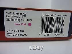 3M Littmann Cardiology III Stethoscope, Breast Cancer Awareness Pink # 3163
