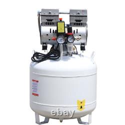 40L Air Compressor Noiseless Oilless Oil free Air Pump 115PSI For Dental Medical