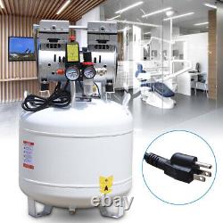 40L Dental Lab Air Compressor 115PSI Medical Noiseless Oilless Oil free Air Pump
