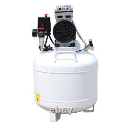 40L Dental Lab Air Pump Air Compressor Medical Noiseless Oilless Oil Free 115PSI