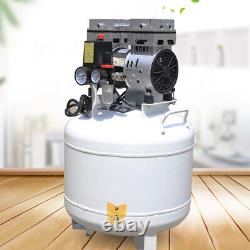 40L Portable Dental Air Compressor Oil Free Noiseless Air Compressor Pump 115PSI