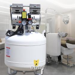 40L Portable Dental Air Compressor Oil Free Silent Air Pump 115 PSI