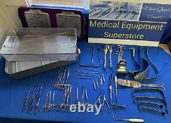 43 Piece Codman Laparotomy Set with Retractors Genesis Sterilization Case/Tray