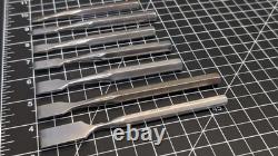 7x LOT Jarit Richards Lorenz Hoke Osteotomes 5/8 1/2 3/8 5/16 surgical 7x LOT Jarit Richards Lorenz Hoke Osteotomes 5/8 1/2 3/8 5/16 surgical