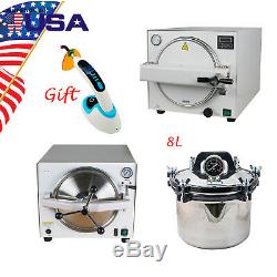 8L/18L 900W USA Medical Dental Autoclave Sterilizer Steam Lab Equipment Safe Use