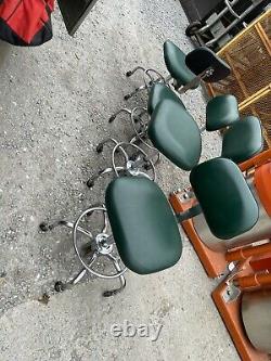 Ajusto Equipment Co Rolling Medical Dental Work Chair Stool Hunter Gr Vinyl Seat