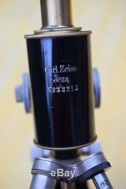 Altes großes massives Carl Zeiss Jena Mikroskop Nr. 33215 um 1900/1905