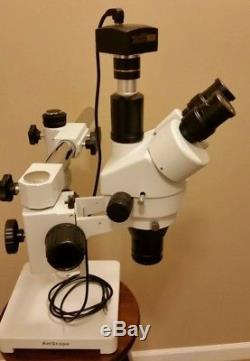 Amscope Trinocular Stereo 7x-45x Microscope with10MP Digital Camera