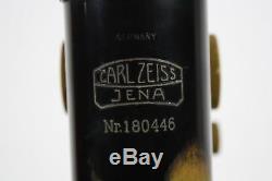 Antique 1912 Carl Zeiss Jena Nr. 180446 Microscope With Brass Parts