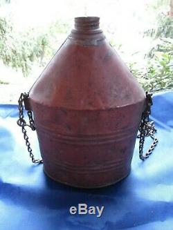 Antique Civil War Era Medical Soldered Tin or Copper Canteen- Screw Off Top