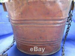 Antique Civil War Era Medical Soldered Tin or Copper Canteen- Screw Off Top