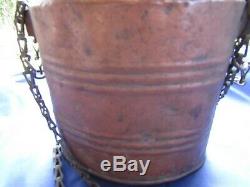 Antique Civil War Era Medical Soldered Tin or Copper Canteen- Screw Off Top