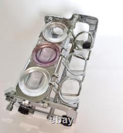 Antique Dental Medicament Stand Complete with Amber Bottles Cotton Dispenser