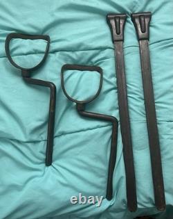Antique Medical Exam Table Metal Stirrups Medical Equipment Medical Supplies