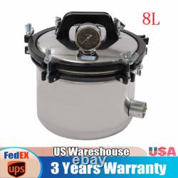 Autoclave Steam Sterilizer Dental Equipment Sterilization 8L Medical Sterilizer