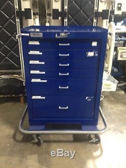 Blue Bell Medical Crash Cart 6 drawer, IV Pole, Gas Canister Clamp, CPR Board