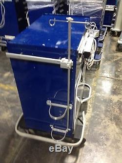 Blue Bell Medical Crash Cart 6 drawer, IV Pole, Gas Canister Clamp, CPR Board