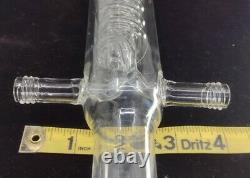 Coil Reflux Distillation Condenser Indented Apx 19.25 Gently Used Lab Equipment