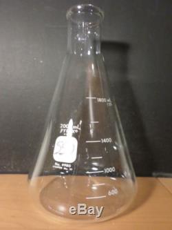 Corning PYREX Glass 2000mL 2L Graduated Conical Erlenmeyer Flask 4980-2L