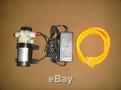 DC12V 45W Diaphragm Water Pump come with power Adapter and 2M Tube, Used for Lab