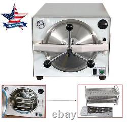 Dental Autoclave Steam Sterilizer 900W 110V Lab Equipment Medical Use