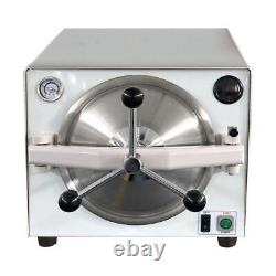 Dental Autoclave Steam Sterilizer 900W 110V Lab Equipment Medical Use