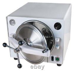 Dental Autoclave Steam Sterilizer 900W 110V Lab Equipment Medical Use