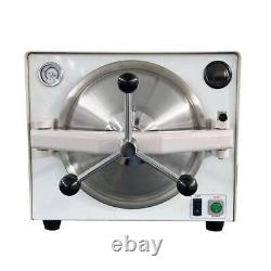 Dental Autoclave Steam Sterilizer 900W 110V Lab Equipment Medical Use