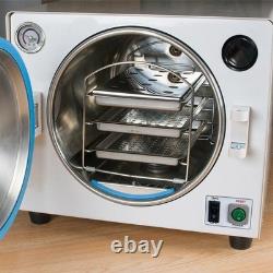 Dental Autoclave Steam Sterilizer 900W 110V Lab Equipment Medical Use A++