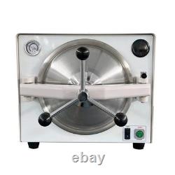 Dental Autoclave Steam Sterilizer 900W 110V Lab Equipment Medical Use A++