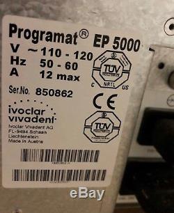 Dental Laboratory Ivoclar Vivadent Programat EP5000 Porcelain Pressing Oven