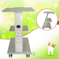 Dental Trolley Medical Mobile Cart Salon Equipment Three Layers withFoot Brake